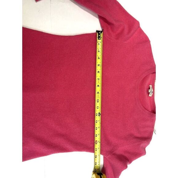Cortland Park 100% Cashmere Anchor Sweater Size XS Crew Neck Barbiecore - Picture 5 of 11